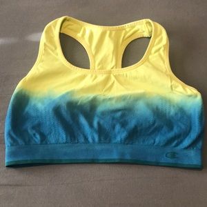 Yellow blue Hombre sports bra
